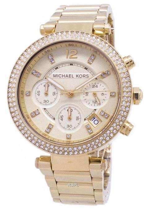 Women's Michael Kors Parker Chronograph Crystallized Watch 